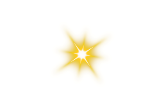 Golden lens flare star light sparkle on transparent background. Blinking light shine glow. Gold twinkling starlight with sparkles. Shining light with flare rays. Glowing flash light sparkle effects	 - Powered by Adobe