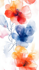 Floral spring blossom vector design for greeting card