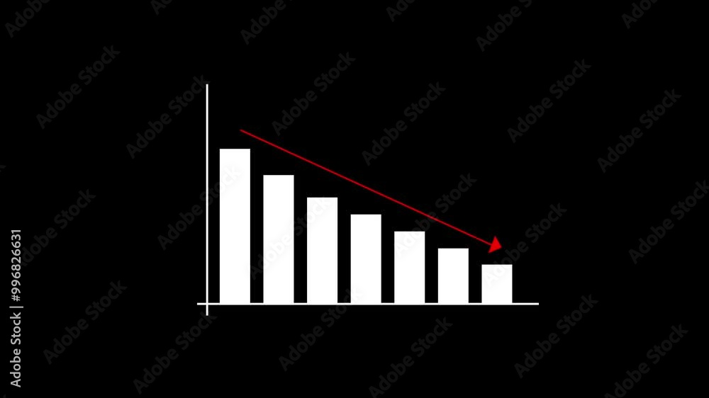 Aufkleber clear graph bar layout with an arrow, guiding viewers through data highlights efficiently .