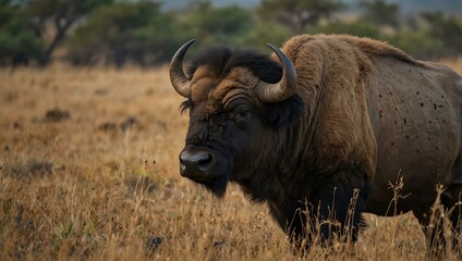 African buffalo in the wild.