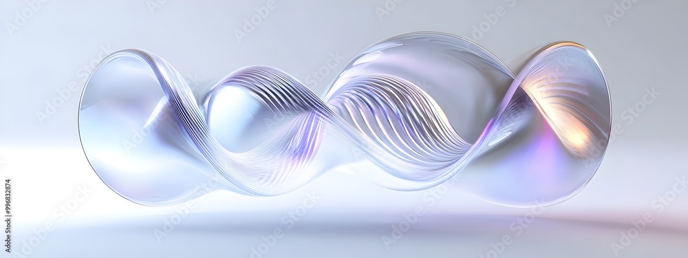 Poster light wave in ring resonator 3d rendered visualization of optical physics concept showing the propag