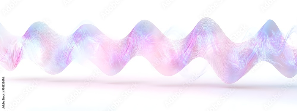 Poster luminous light waves in optical heterodyning process visualization a captivating 3d rendered scene s