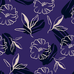 Fototapeta premium textile design with cute flowers pattern image