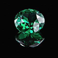 Fototapeta premium Close-up of a stunning green gemstone showcasing its sparkling qualities and vibrant colors, perfect for jewelry.