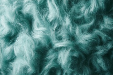 Obraz premium sea foam teal green fuzzy wool minimal modern abstract background, faux fur, sustainable materia, ethical style and fashion industry