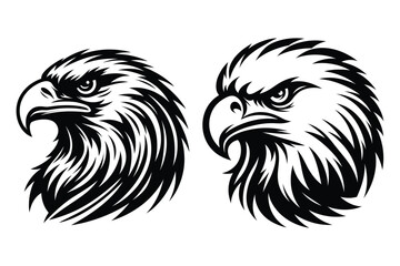 Eagle silhouette vector illustrations