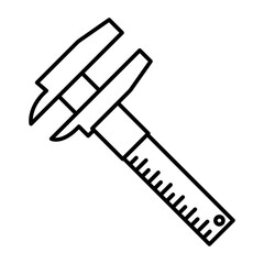 Caliper Vector Line Icon Design