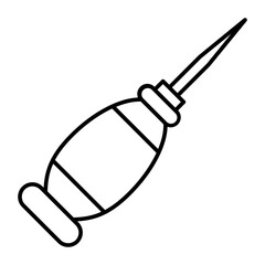 Awl Vector Line Icon Design