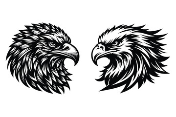 Eagle silhouette vector illustrations