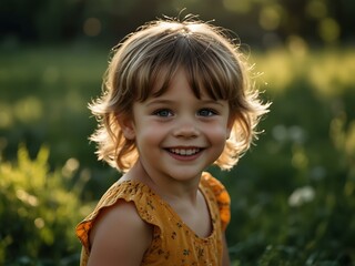 Charming child with an enchanting smile.