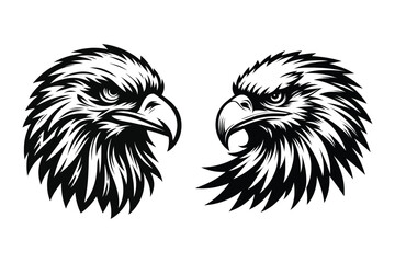 Eagle silhouette vector illustrations
