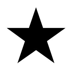 Fototapeta premium Solid black star icon representing excellence and recognition in a simplistic style 