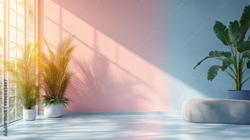Poster clean white background with soft pastel accents, creating a gentle and modern visual style.