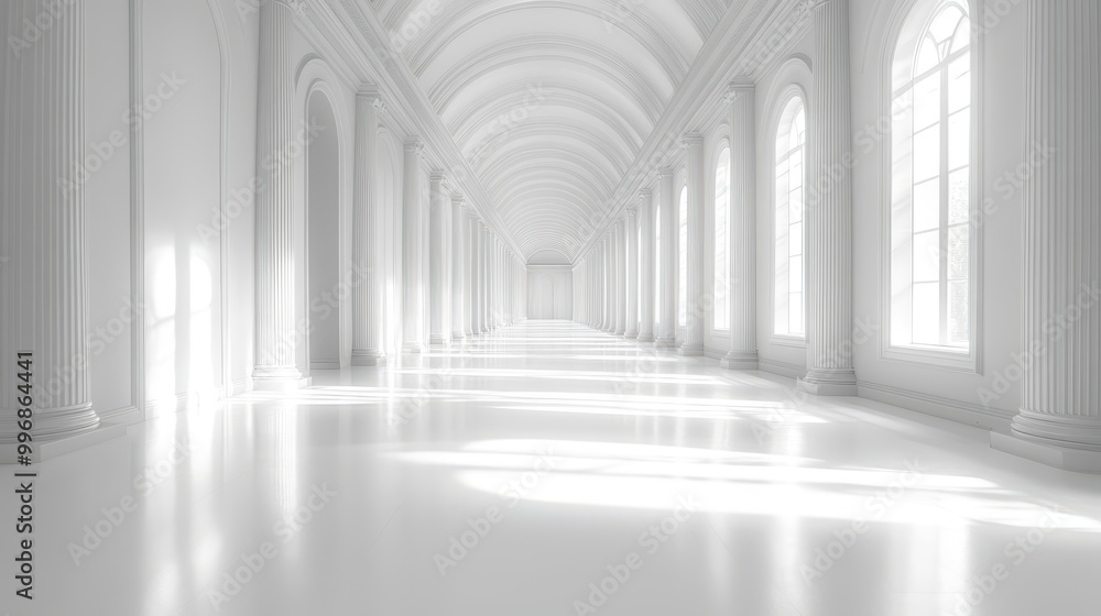 Poster clean white background with soft shadows, adding a subtle sense of depth and dimension.