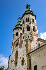 Built in the XI century, Saint Andrew is one of the oldest churches in Krakow Old Town. Krakow, Poland.