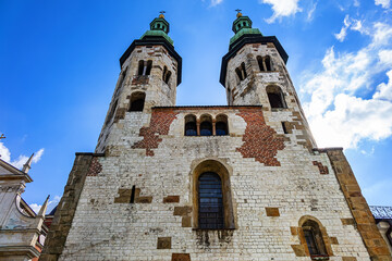 Built in the XI century, Saint Andrew is one of the oldest churches in Krakow Old Town. Krakow, Poland.