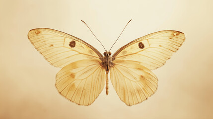 Fototapeta premium Butterfly with delicate wings, closeup of nature's beauty, intricate insect details beauty in nature concept