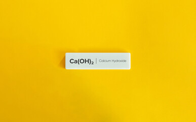 Calcium Hydroxide (Slaked Lime), Ca(OH)₂. Chemical Compound Containing Calcium. Chemical Formula and Name.