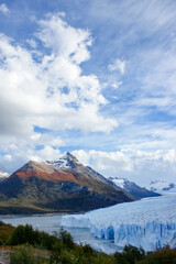 Beautiful views of the Perito Moreno Glacier in Argentine Patagonia. One of the most important tourist destinations in South America