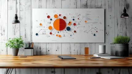 Minimalist white background with business and financial icons, perfect for corporate presentations.