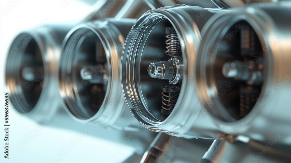Poster A detailed close-up of intricately designed mechanical parts showcases the precision engineering involved in their assembly. Each element is crafted to ensure optimal functioning in machines.