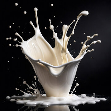 White liquid splash against surface