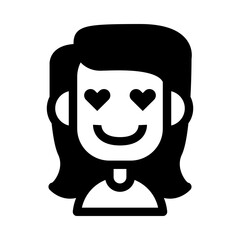 Avatar icon glyph style. Simple default profile picture vector illustration.