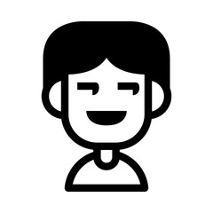 Avatar icon glyph style. Simple default profile picture vector illustration.