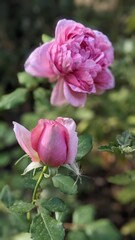 pink rose in garden