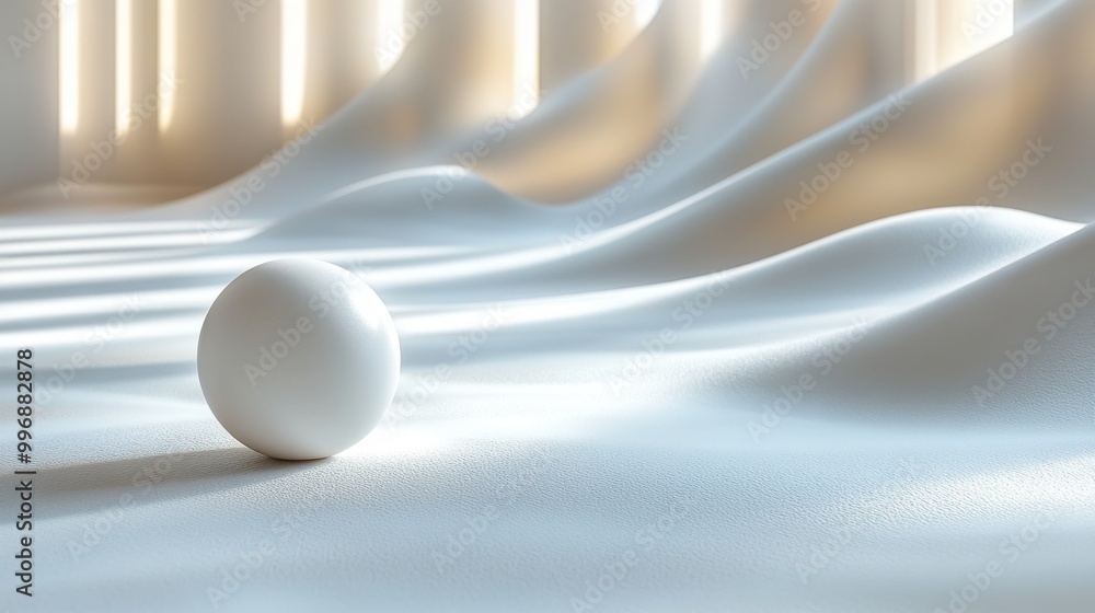 Poster white background with smooth, soft shadows, creating a serene and balanced visual.
