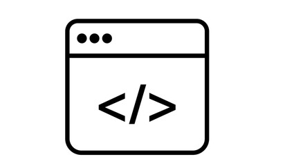 website icon in coding, web transparent vector icon