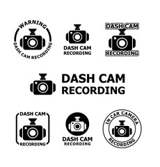 Dash Camera Security Recording Stickers Design