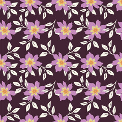 Fototapeta premium Abstract Digital Hand Drawn Seamless floral pattern background. ready for print digital flower textile allover design