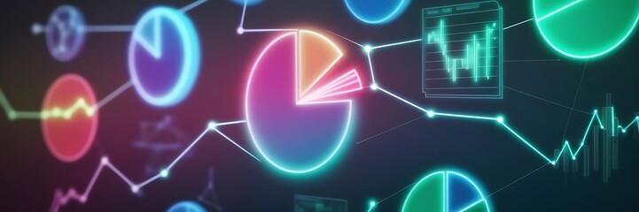 background with finance graph and bar showcasing market success. Concept Financ