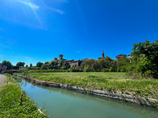 Vignola di Modena, irrigation canal. High quality photo