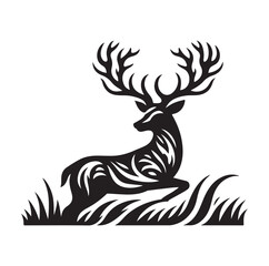 Deer silhouette, vector illustration design