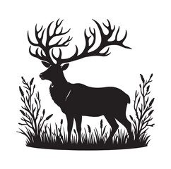 Deer silhouette, vector illustration design