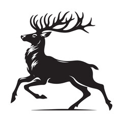 Deer silhouette, vector illustration design