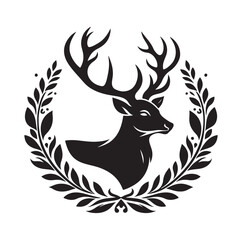 Deer silhouette, vector illustration design