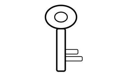 Key icon vector. Key vector icon. Key symbol for web site design .