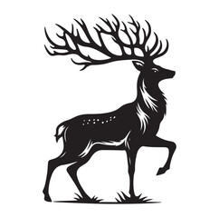 Deer silhouette, vector illustration design