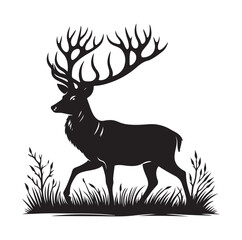 Deer silhouette, vector illustration design