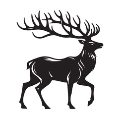 Deer silhouette, vector illustration design