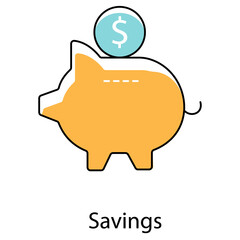 Savings Icon. Vector Icon Design