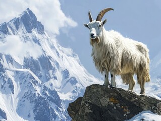 Obraz premium High Altitude Ram Grazing