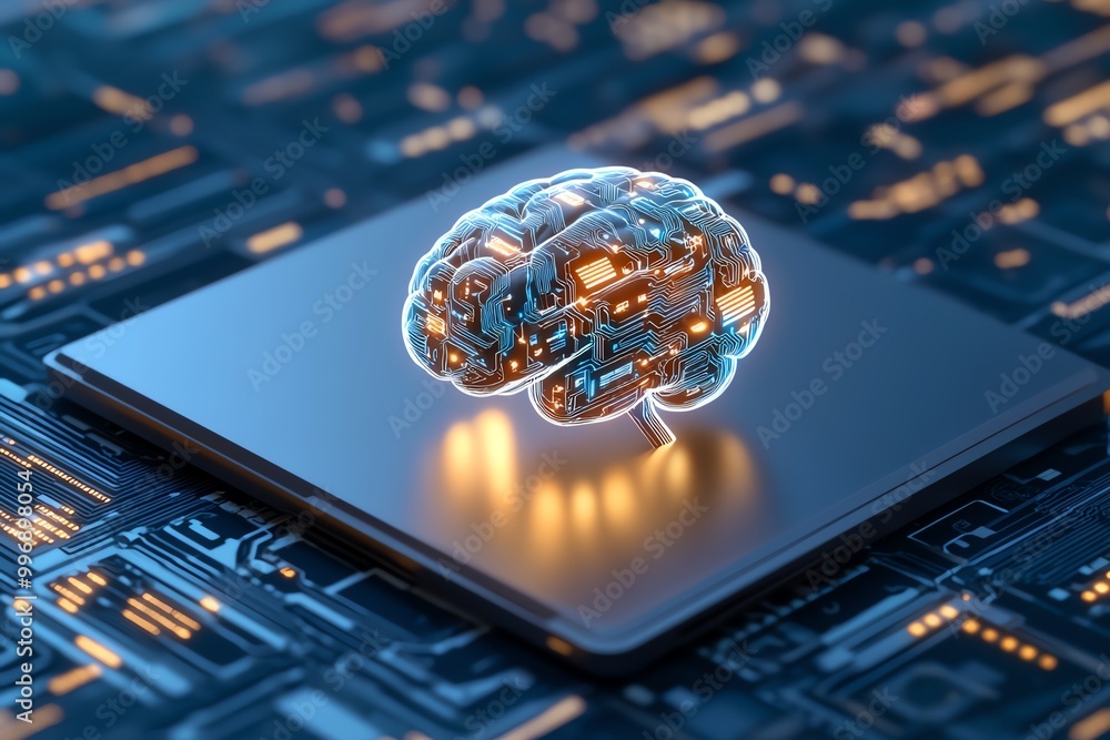 Poster a futuristic e-learning platform powered by ai, where studentsâ€™ learning paths are personalized ba