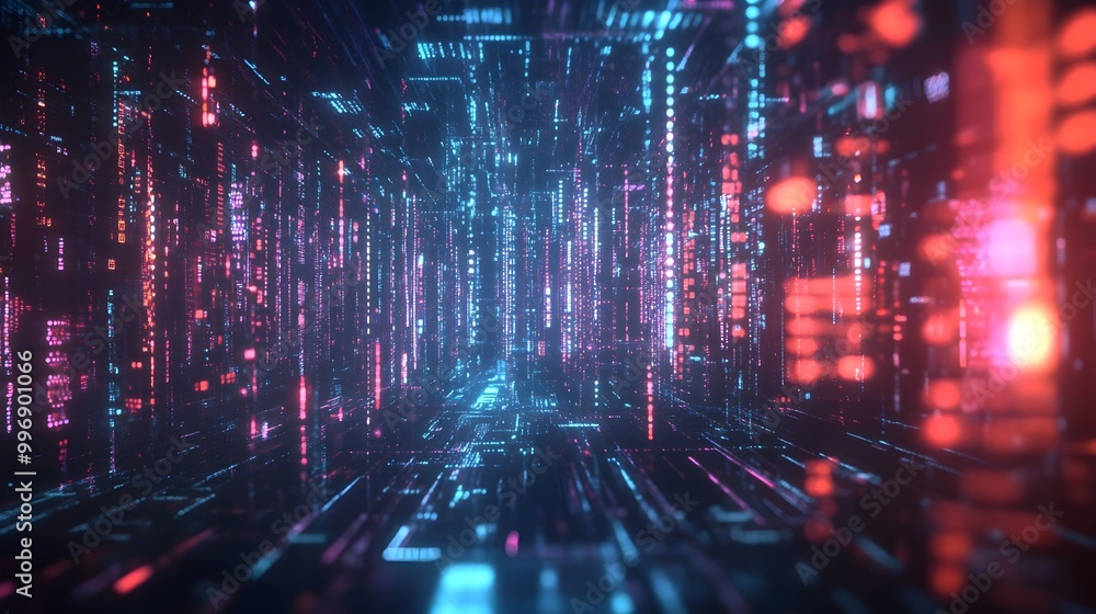 Poster surreal and dreamlike digital visualization of a vast online marketplace portal for cyber monday wit