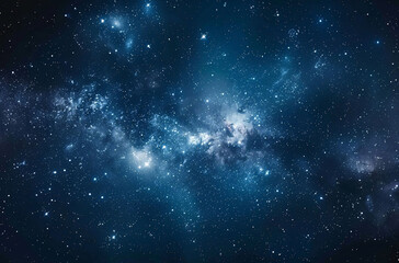 Obraz premium Blue Nebula and Starry Sky in the Deep Universe