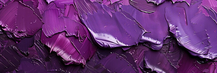 Obraz premium Thick Purple Brush Strokes in Abstract Art Texture
