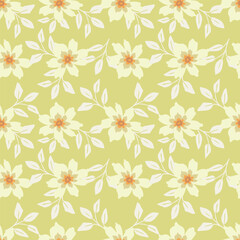 abstract a solid multicolor small and big flower mixed vector pattern arrangement with medium color, all over vector design with white background illustration digital image for textile printing factor